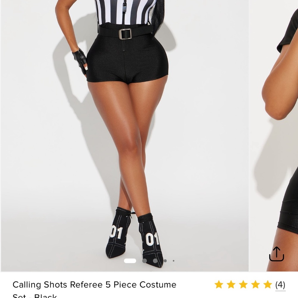 Black Women's Referee Costume Shorts